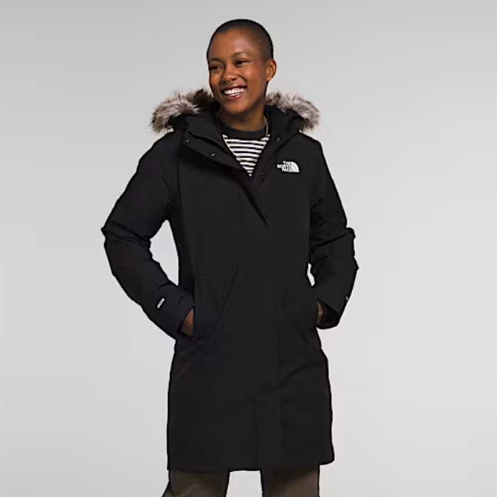 The North Face Black Parka with Fur Trim